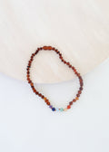 Raw Cognac Baltic Amber + CHAKRA Crystals || Necklace - Collective Awakening