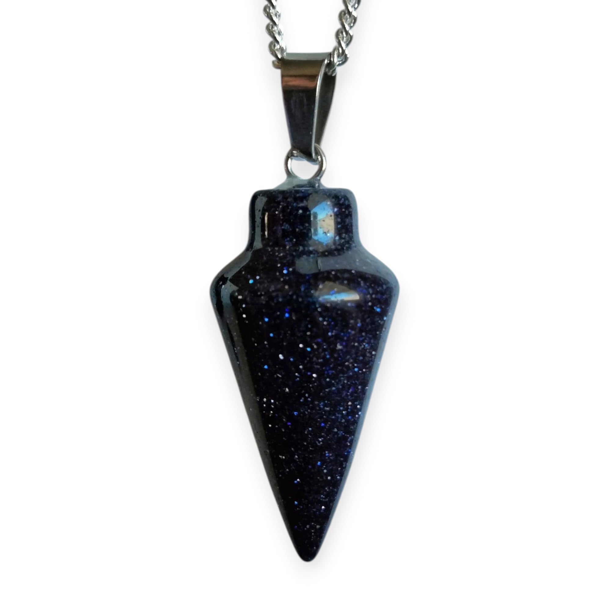 Natural Gemstone Pendulum, Pure 925 Sterling Silver Necklace - Collective Awakening