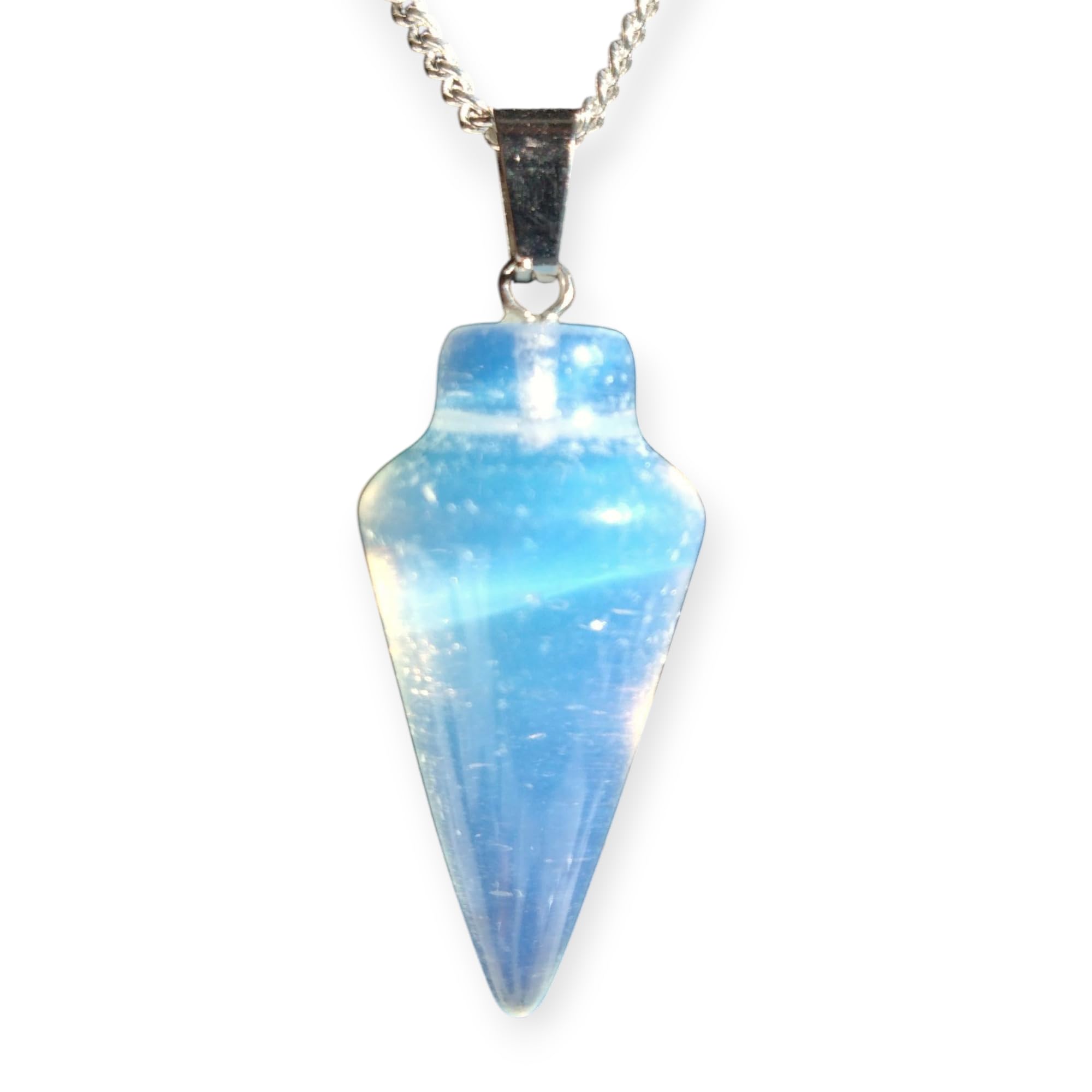 Natural Gemstone Pendulum, Pure 925 Sterling Silver Necklace - Collective Awakening
