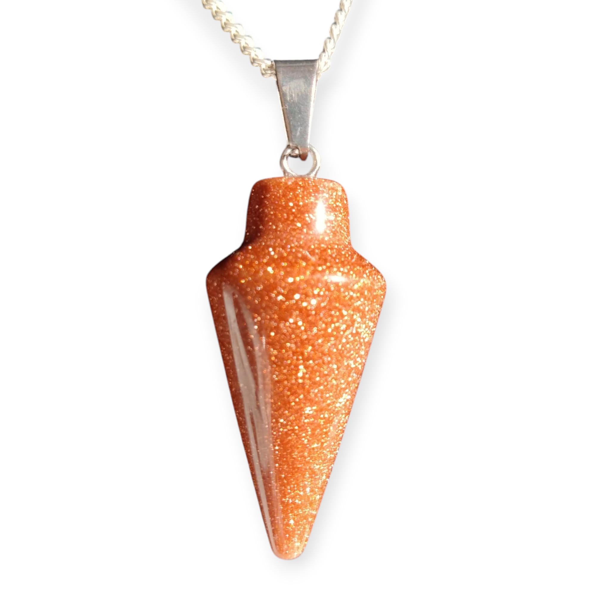 Natural Gemstone Pendulum, Pure 925 Sterling Silver Necklace - Collective Awakening