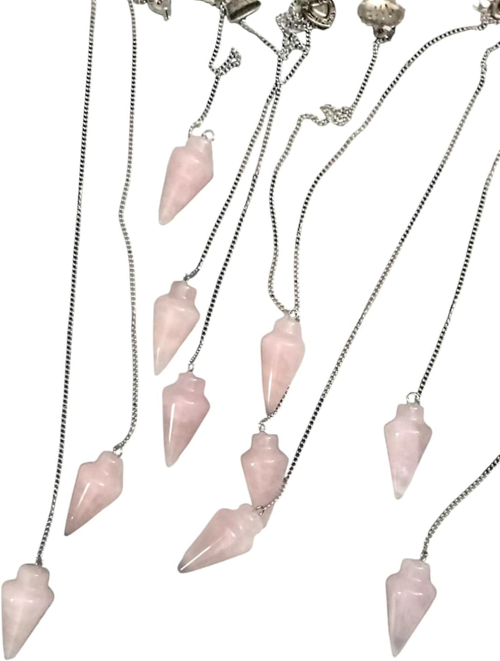 Natural Rose Quartz Pendulum with Mystery Charm | Bag Charm - Collective Awakening