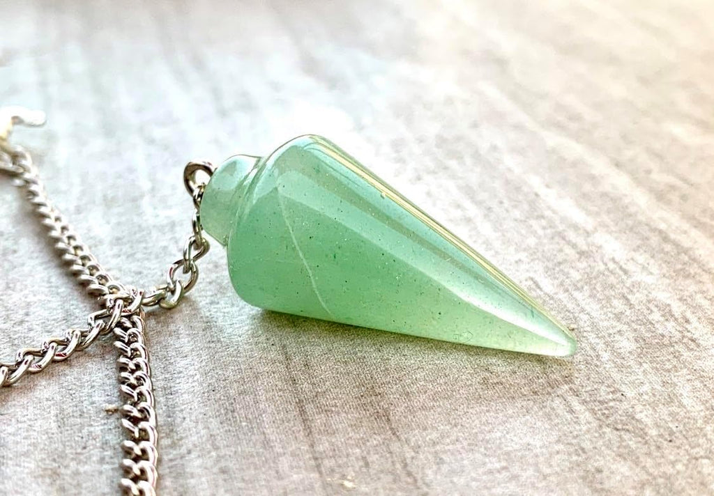 Natural Green Aventurine Pendulum with Mystery Charm | Bag Charm - Collective Awakening