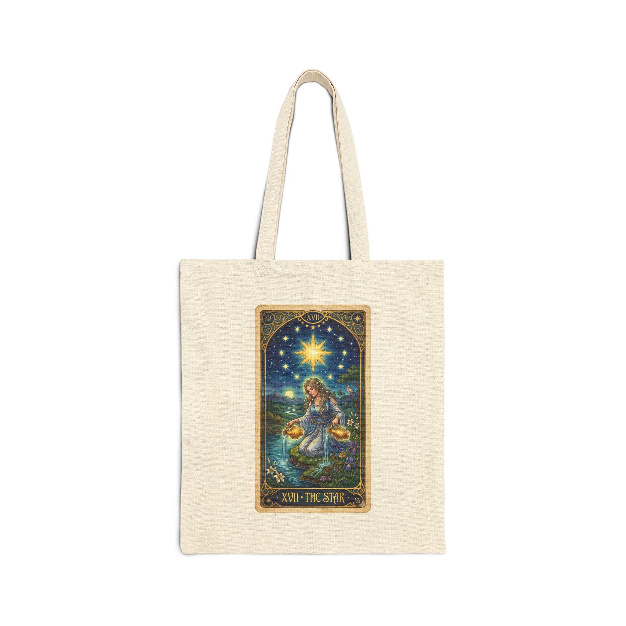 The Star Tarot Tote Bag — Mystic Tarot Canvas Tote with 'The Star' Design