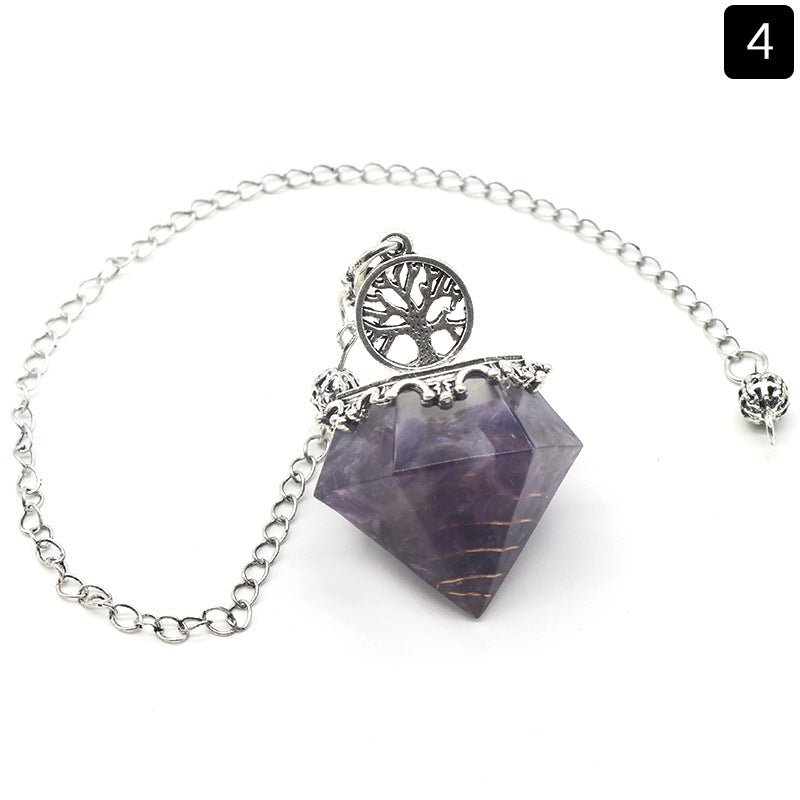 Natural Crystal Resin Crushed Stone Diamond Pendulum - Collective Awakening