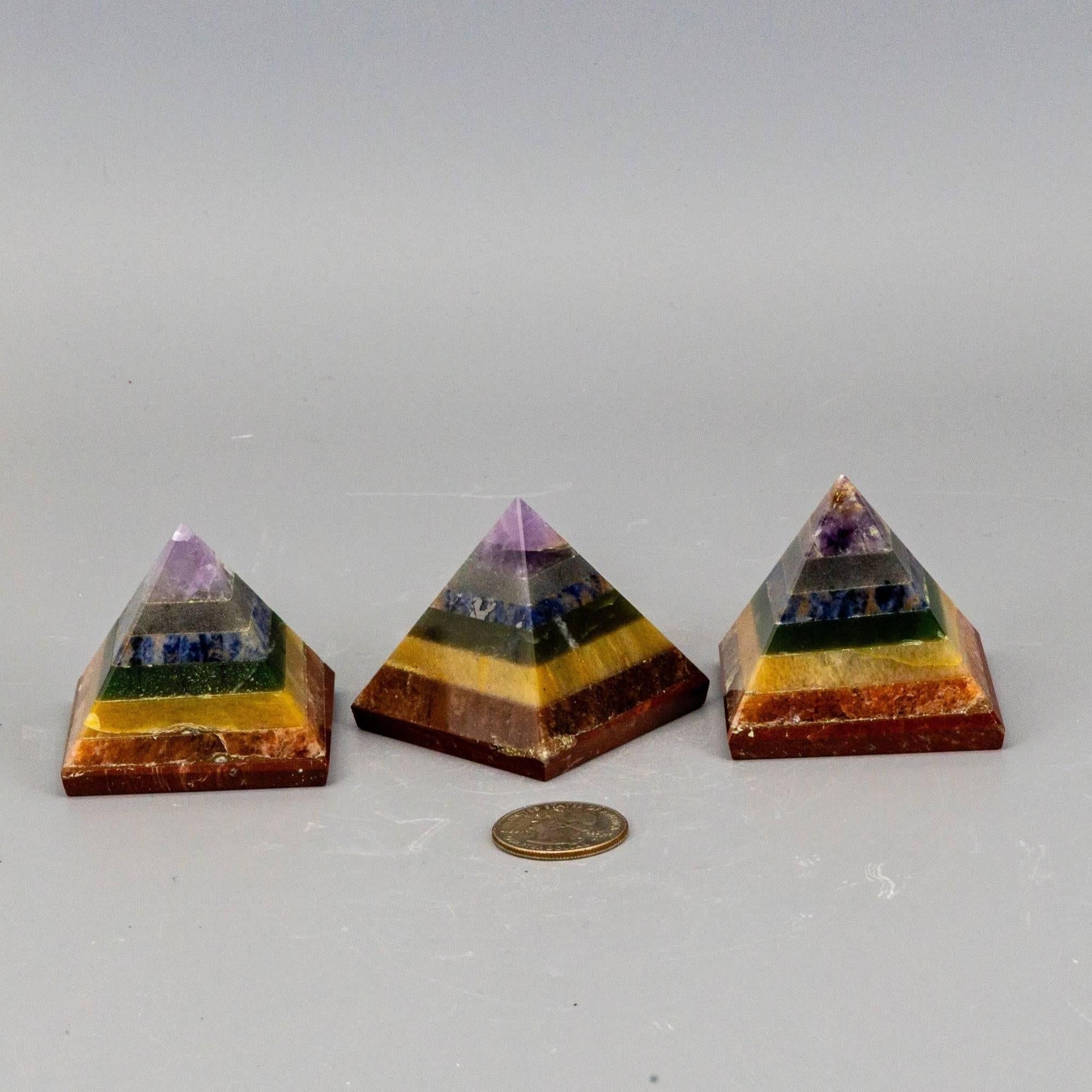 7 Chakras Crystal Pyramids