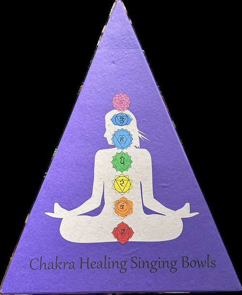 7 - Chakra Singing Bowl Set in Purple Pyramid Box - Collective Awakening