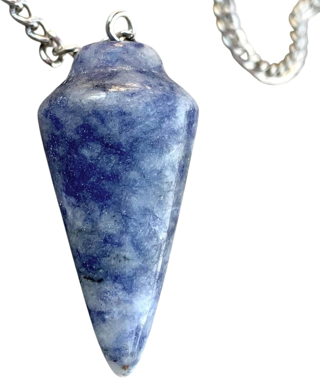 Natural Gemstone Smooth Conical Crystal Pendulum with Mystery Charm | Bag Charm - Collective Awakening