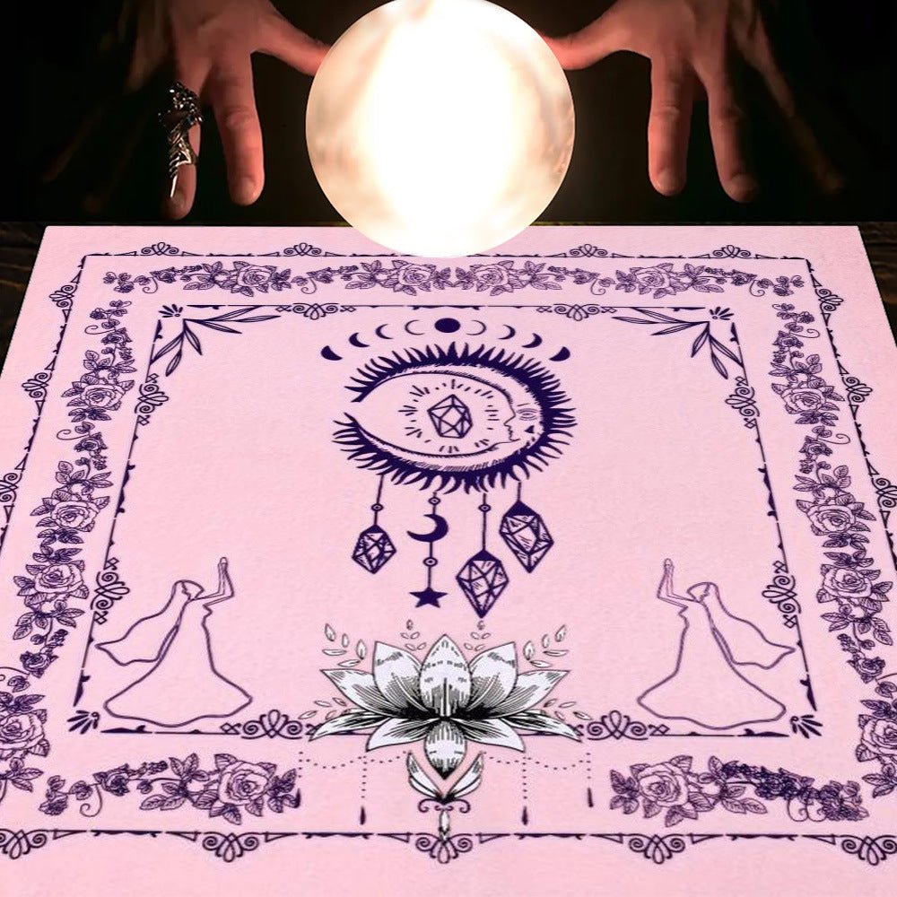 Tarot Tablecloth Cloth Cushion Tarot Moon Sun Lucky Tree Flannel Tablecloth - Collective Awakening