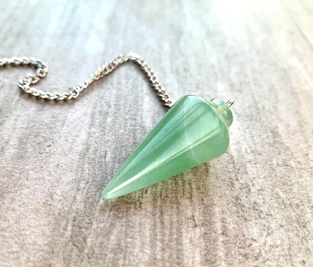 Natural Green Aventurine Pendulum with Mystery Charm | Bag Charm - Collective Awakening