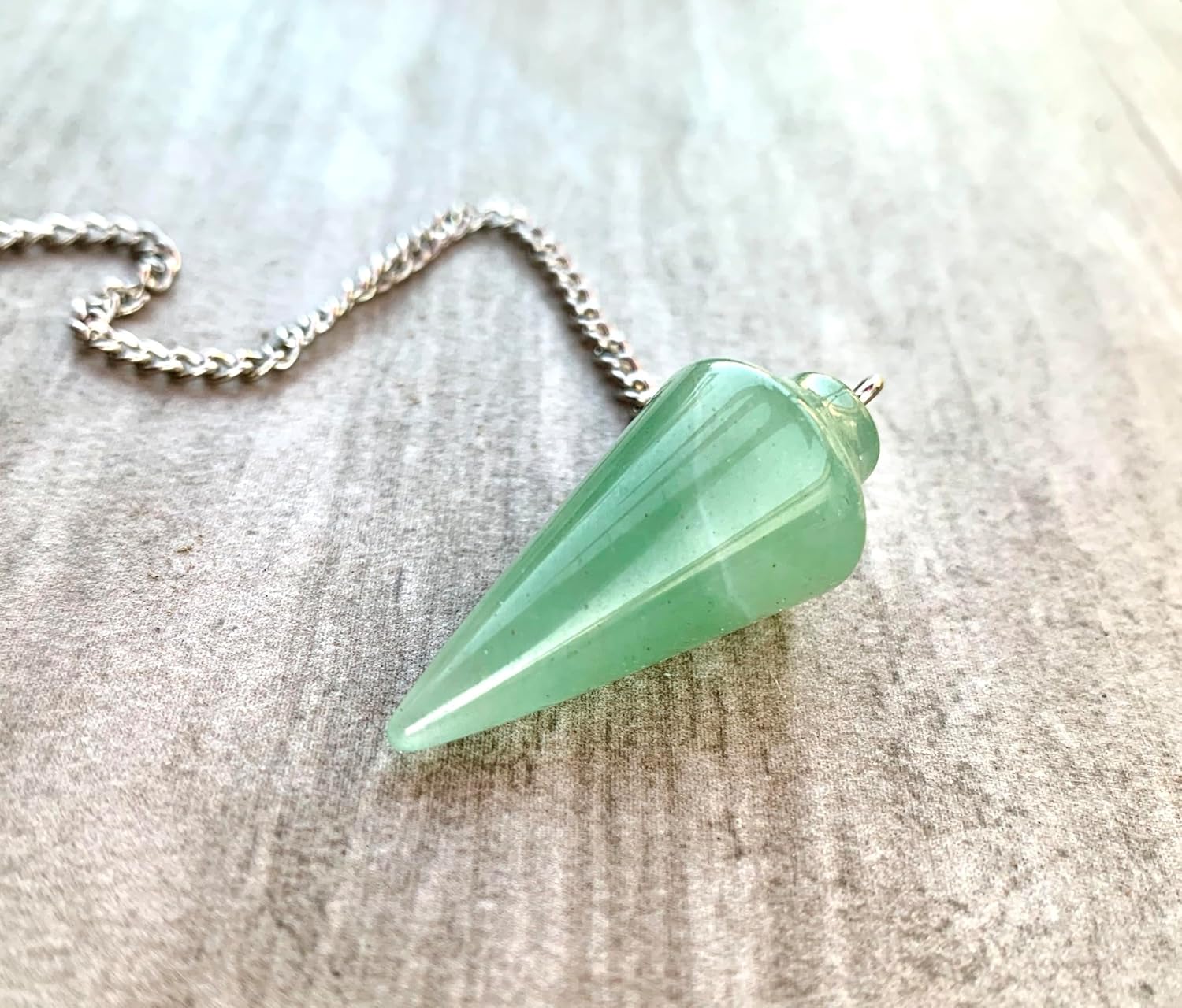 Natural Green Aventurine Pendulum with Mystery Charm | Bag Charm - Collective Awakening