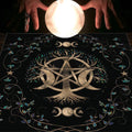 Tarot Tablecloth Cloth Cushion Tarot Moon Sun Lucky Tree Flannel Tablecloth - Collective Awakening