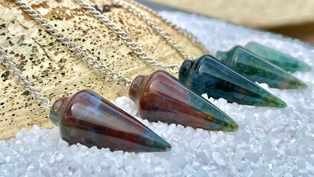 Indian Agate Pendulum with Mystery Charm | Bag Charm - Collective Awakening