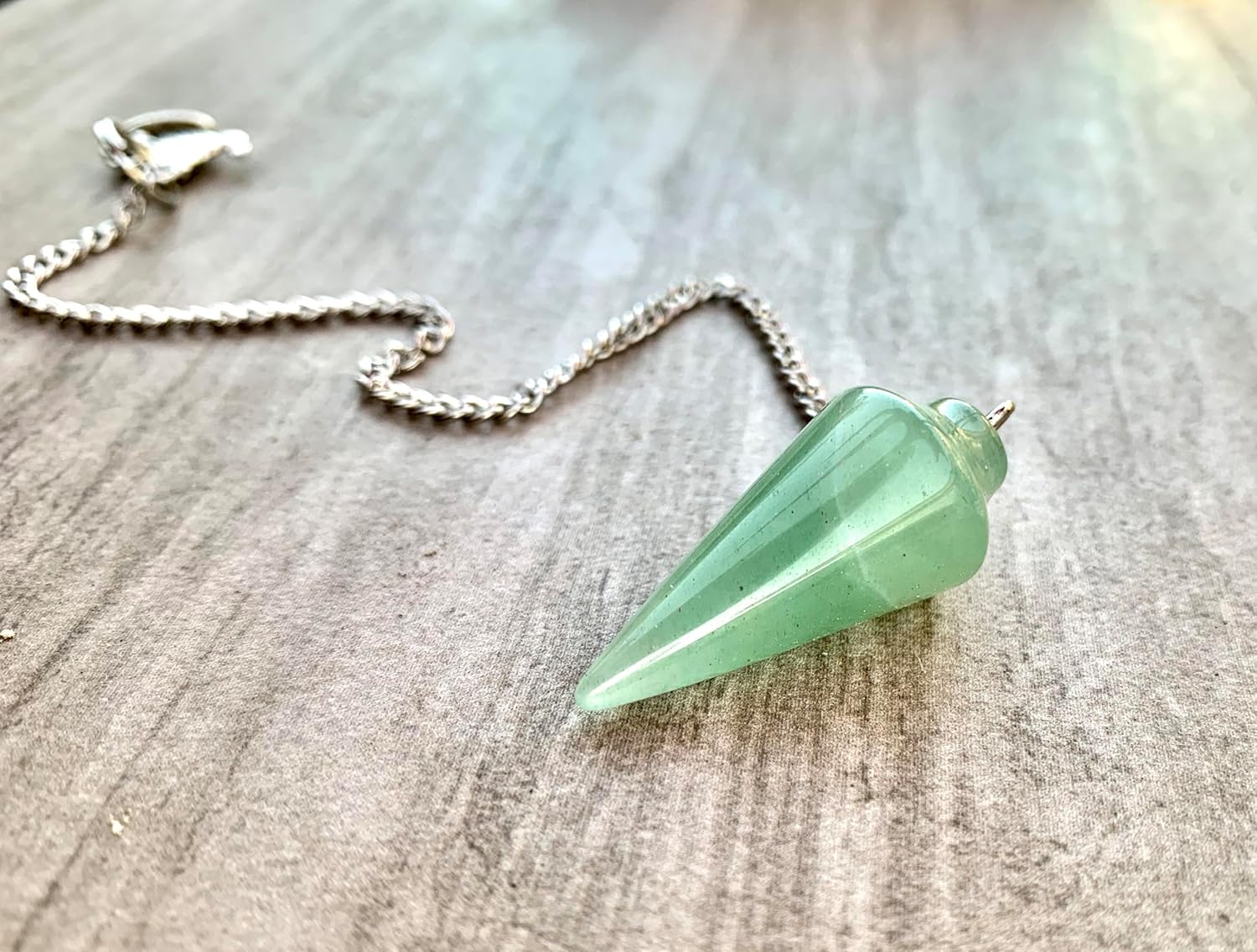 Natural Green Aventurine Pendulum with Mystery Charm | Bag Charm - Collective Awakening