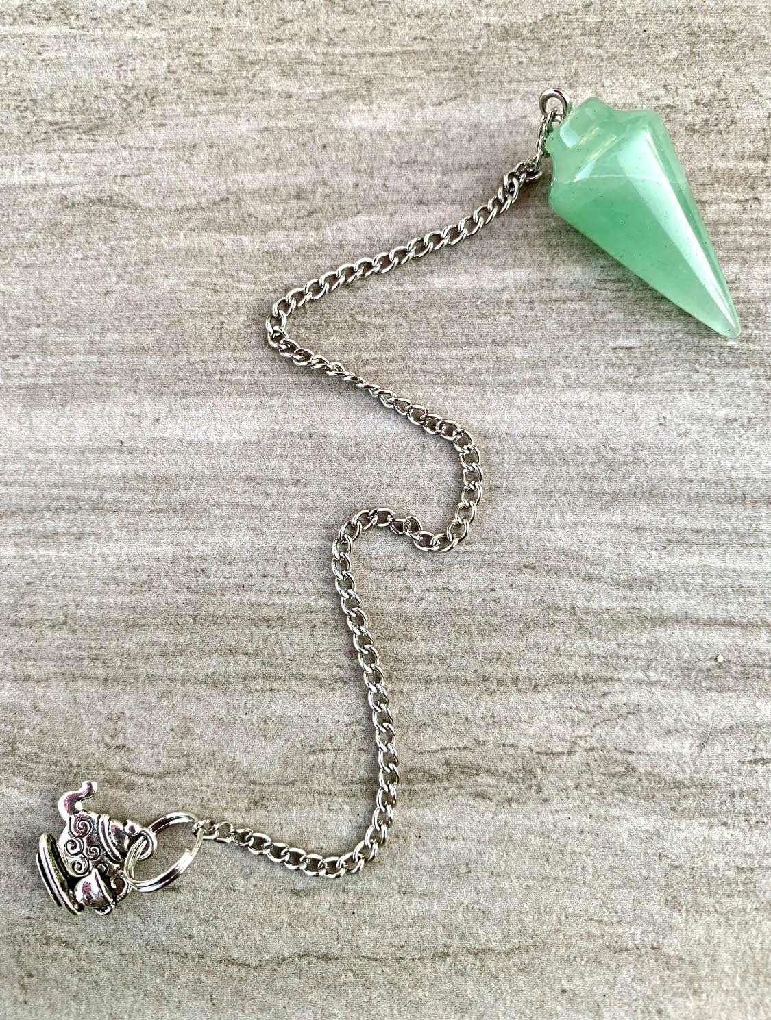 Natural Green Aventurine Pendulum with Mystery Charm | Bag Charm - Collective Awakening