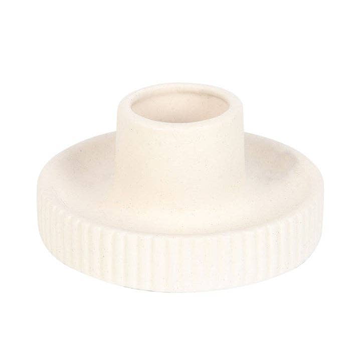 Cream Ribbed Smudge Bowl - Collective Awakening
