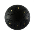 6-Inch Black Steel Tongue Drum Set, Tank Sticks and Carrying Bag Percussion Instruments Accessories - Collective Awakening