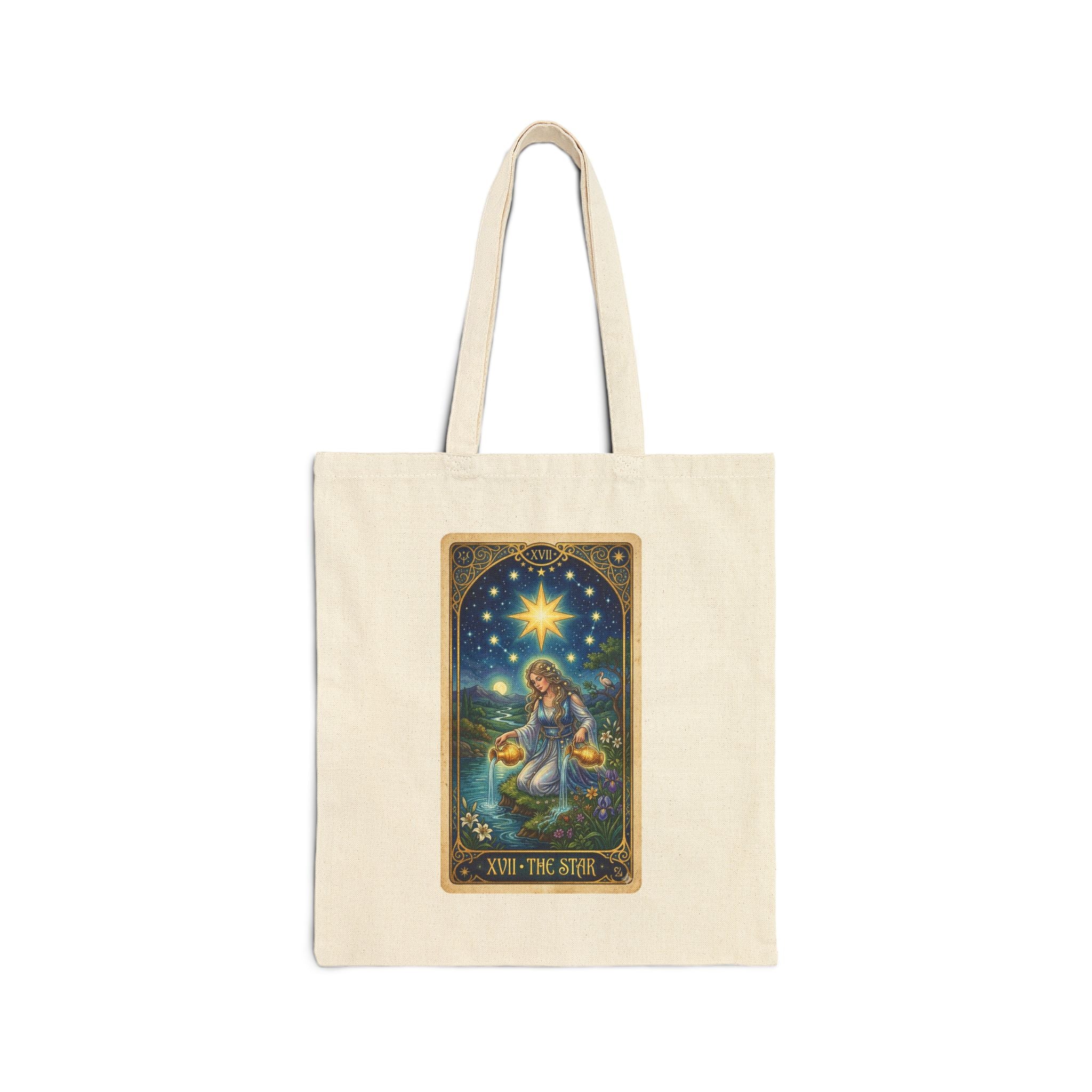 The Star Tarot Tote Bag — Mystic Tarot Canvas Tote with 'The Star' Design