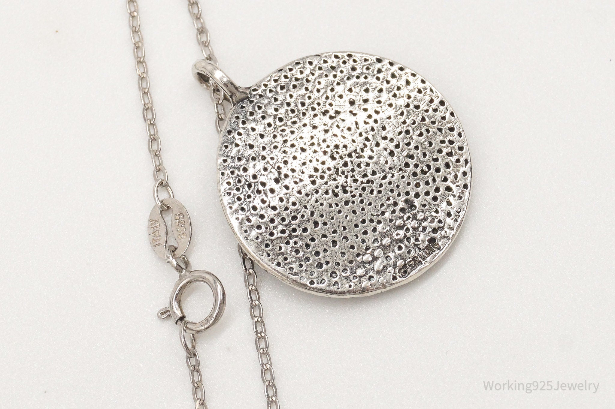 Vintage Om Symbol Sterling Silver Necklace - Collective Awakening