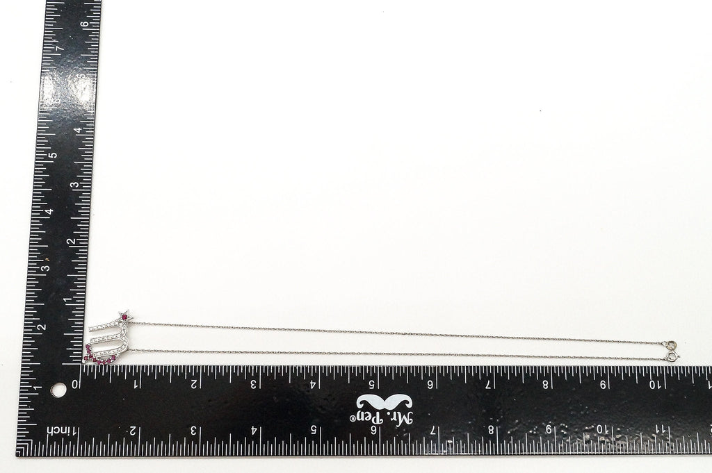 Ruby Cubic Zirconia Scorpio Sterling Silver Necklace - Collective Awakening