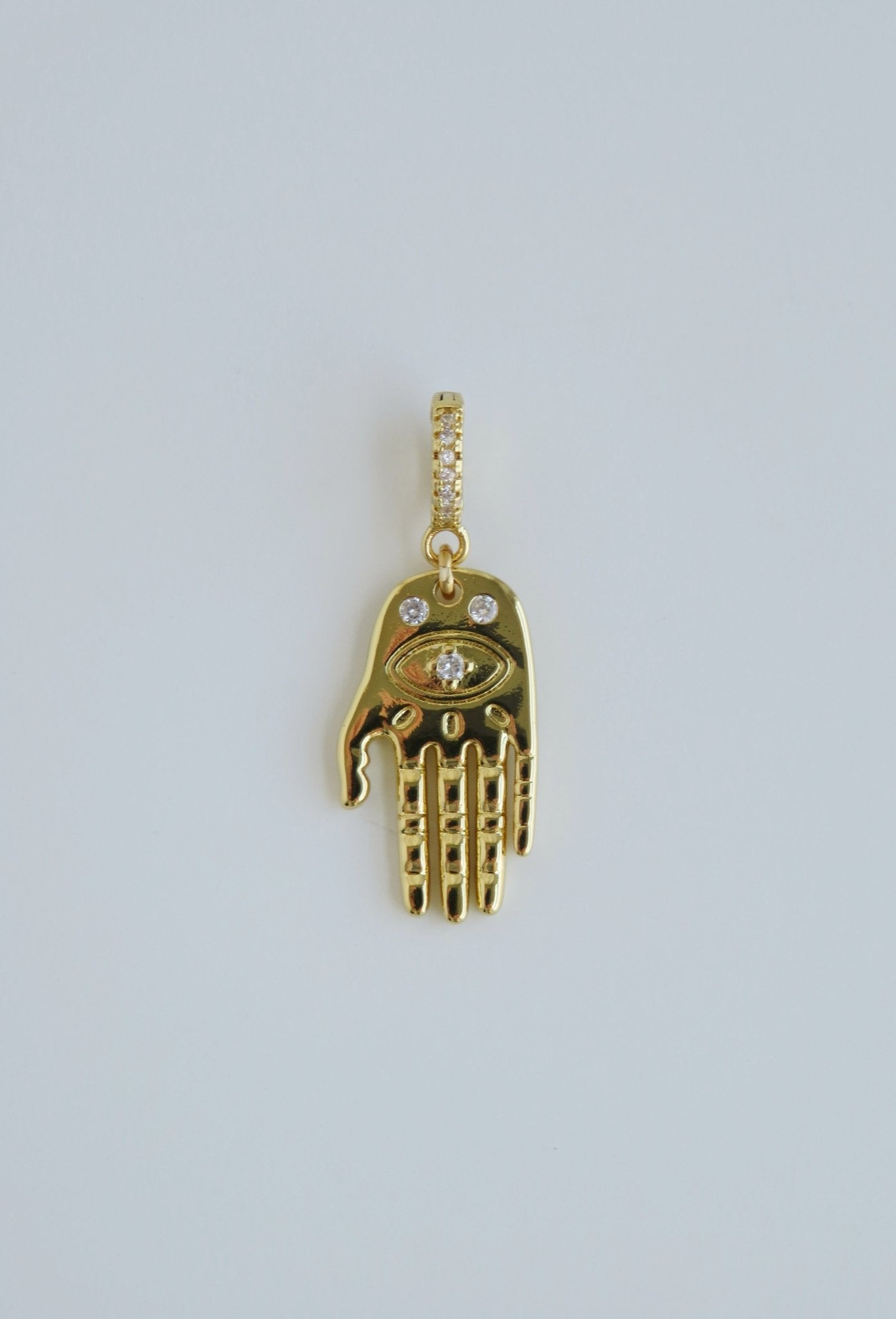 Hamsa Evil Eye Pendant - Hinged Clasp - Collective Awakening