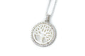 Vintage Carved Mother Of Pearl Star Tree Of Life CZ Sterling Silver Necklace - Collective Awakening