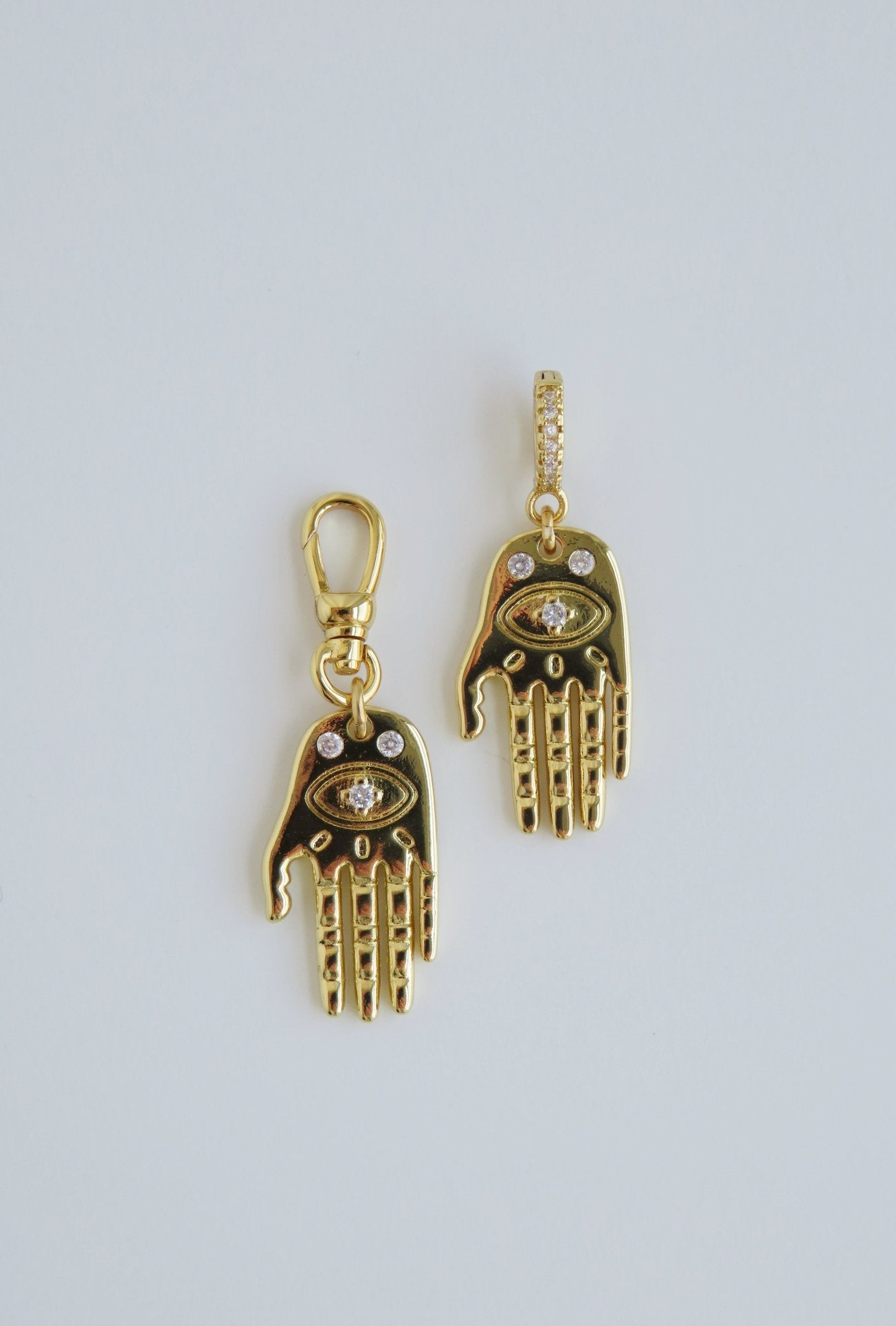 Hamsa Evil Eye Pendant - Hinged Clasp - Collective Awakening
