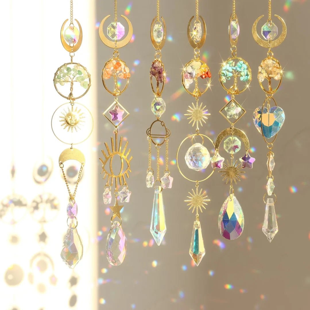 Tree of Life Crystal Pendant Sun Catcher Indoor and Outdoor Rainbow Home Garden Window Christmas Tree Wedding Decoration - Collective Awakening
