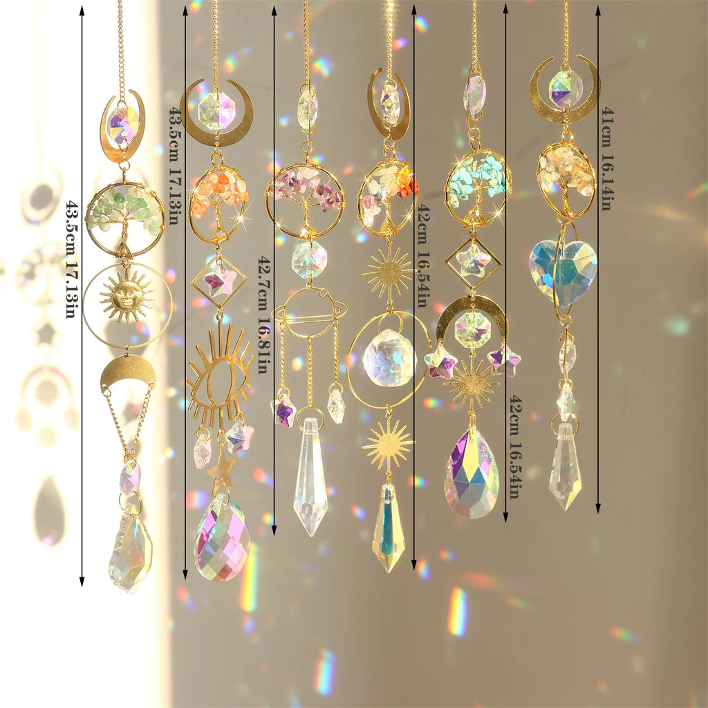 Tree of Life Crystal Pendant Sun Catcher Indoor and Outdoor Rainbow Home Garden Window Christmas Tree Wedding Decoration - Collective Awakening