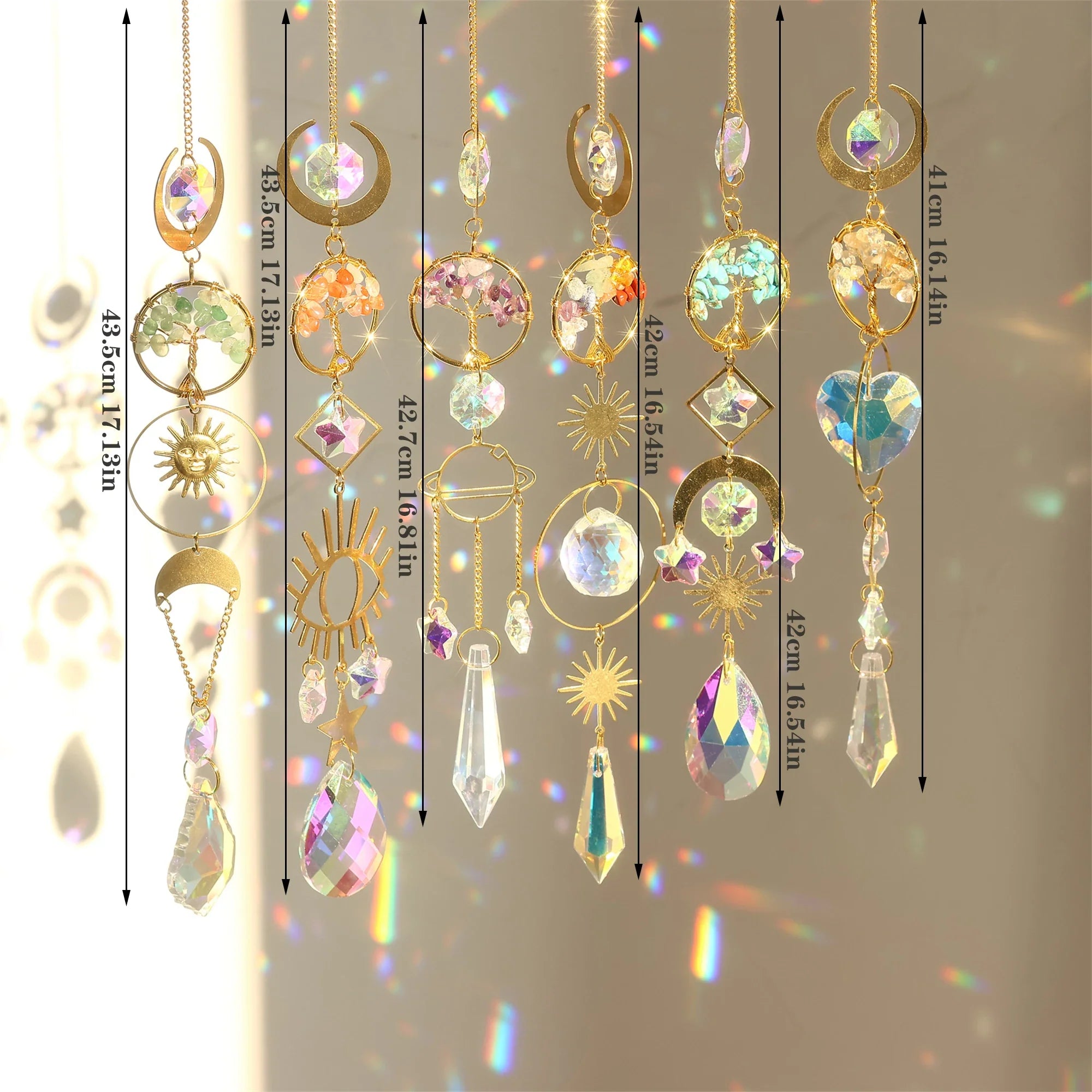Tree of Life Crystal Pendant Sun Catcher Indoor and Outdoor Rainbow Home Garden Window Christmas Tree Wedding Decoration - Collective Awakening
