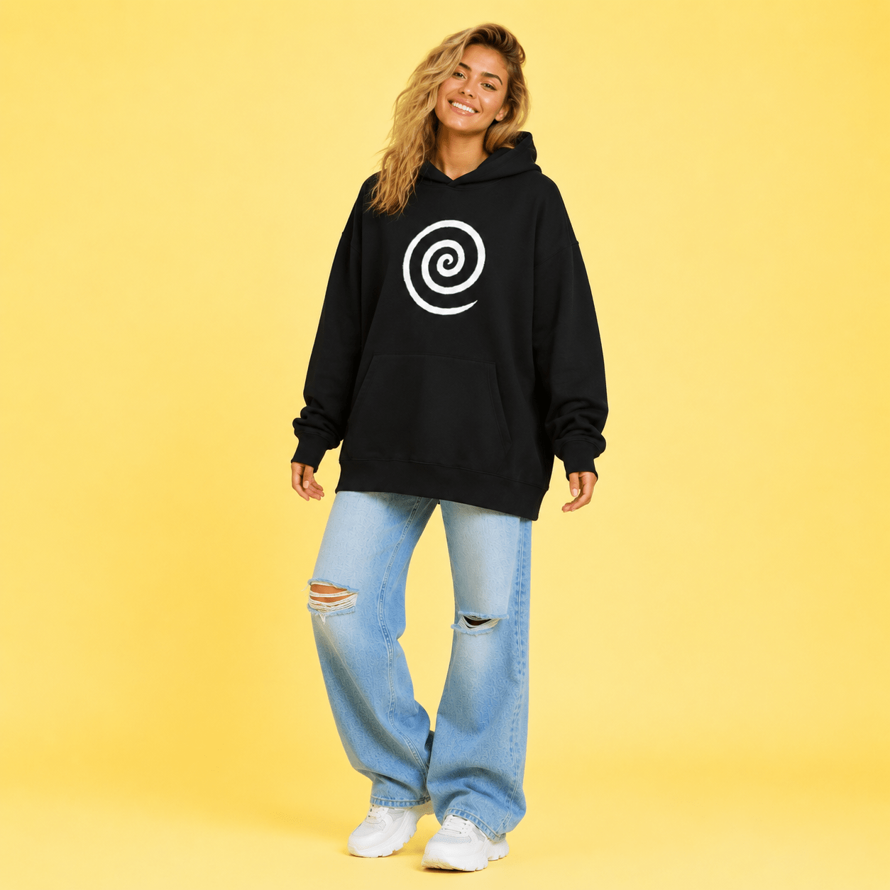 Divine Spiral Oversized Heavyweight Hoodie - Collective Awakening