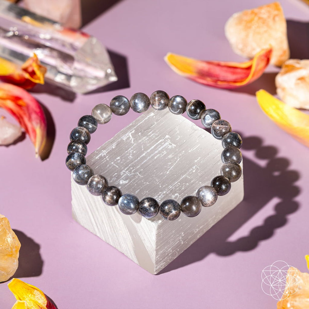 The Empath’s Cord Cutter – Black Moonstone Bracelet - Collective Awakening