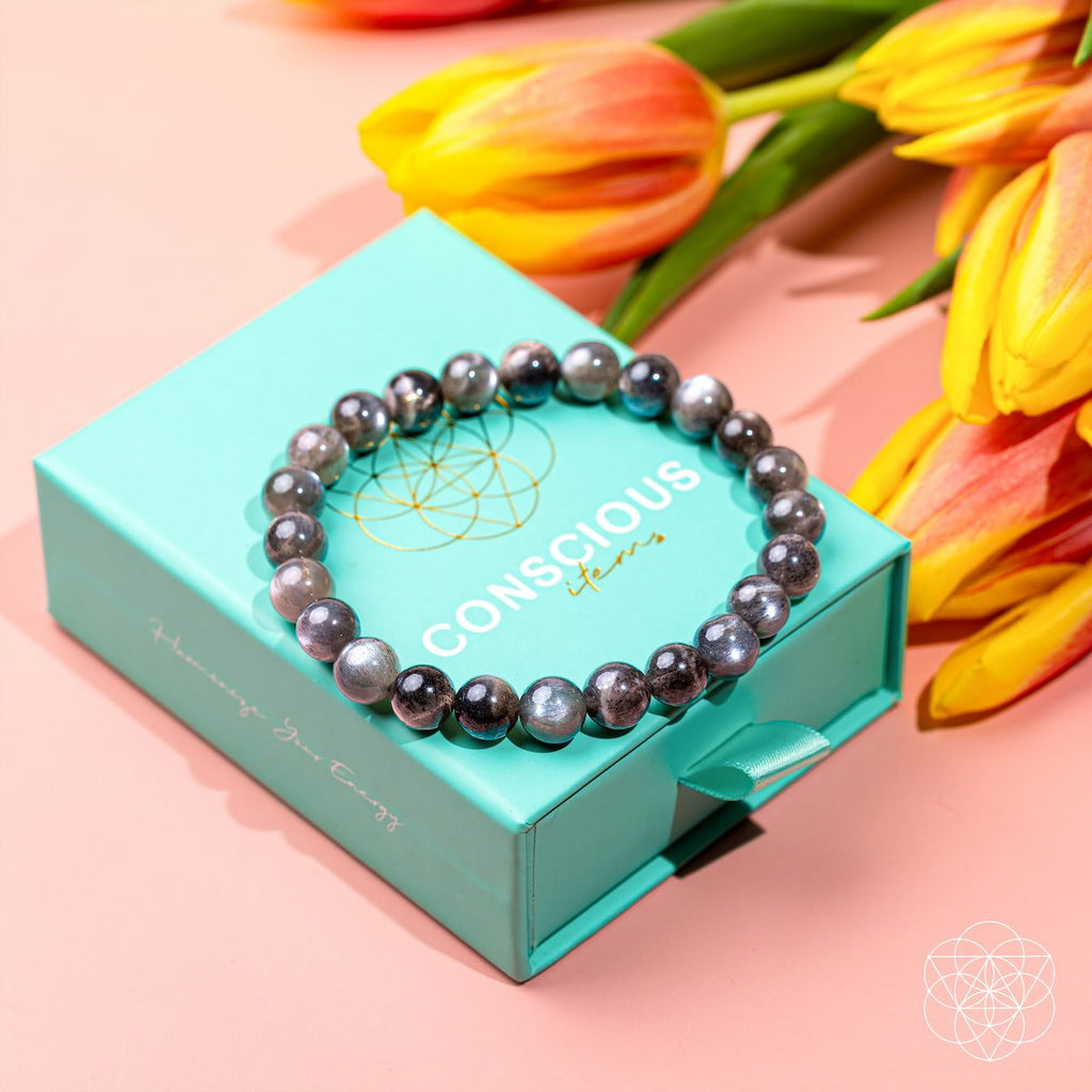 The Empath’s Cord Cutter – Black Moonstone Bracelet - Collective Awakening