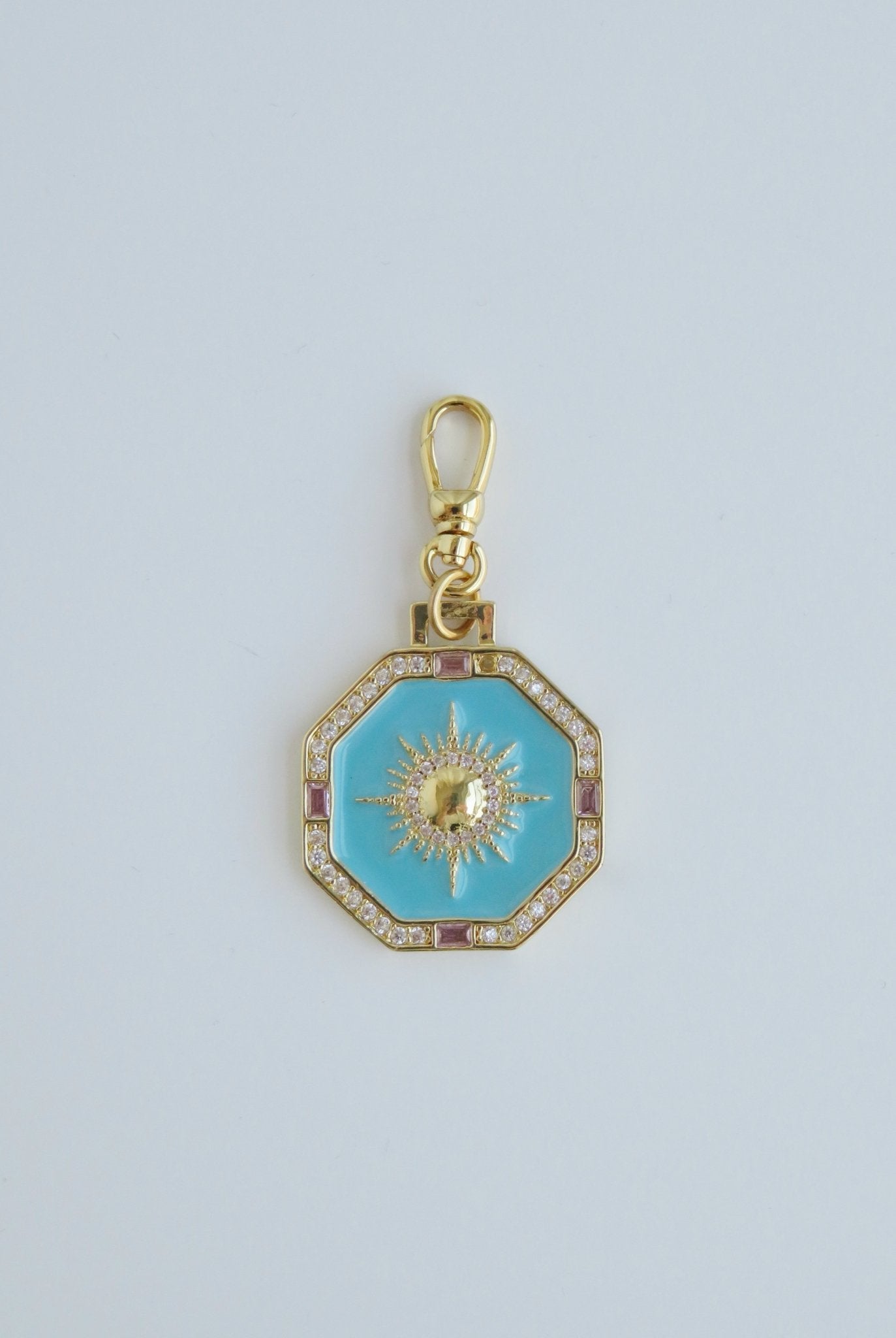 Turquoise Ray of Light Sun Pendant - Swivel Clasp - Collective Awakening