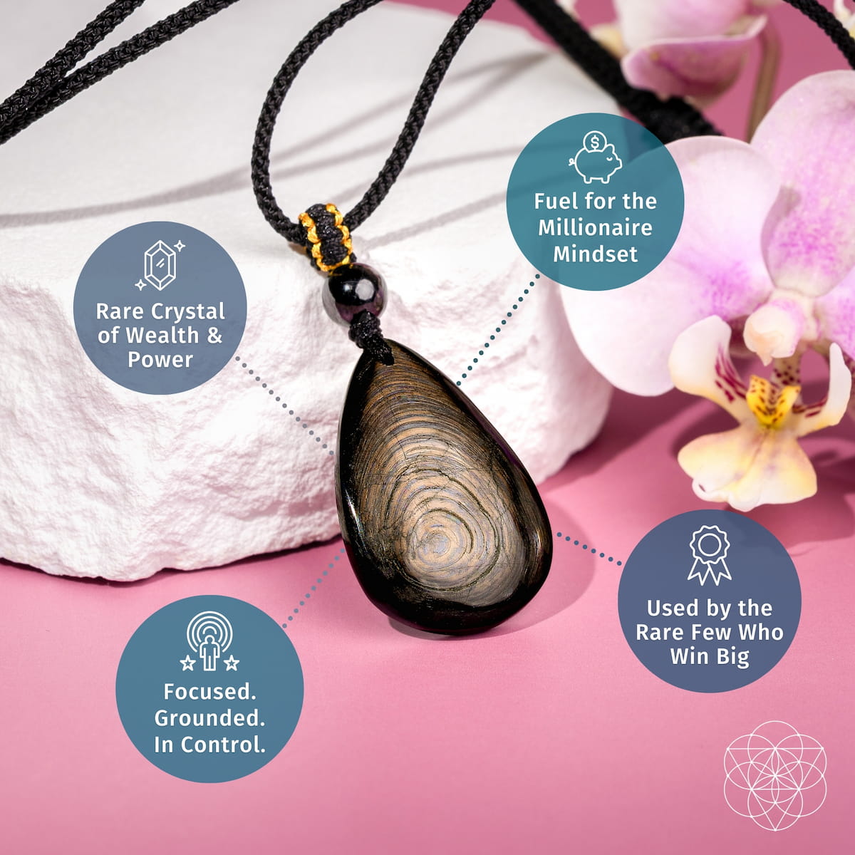 The ﻿Hypersthene Millionaire Manifestation Pendant - Collective Awakening