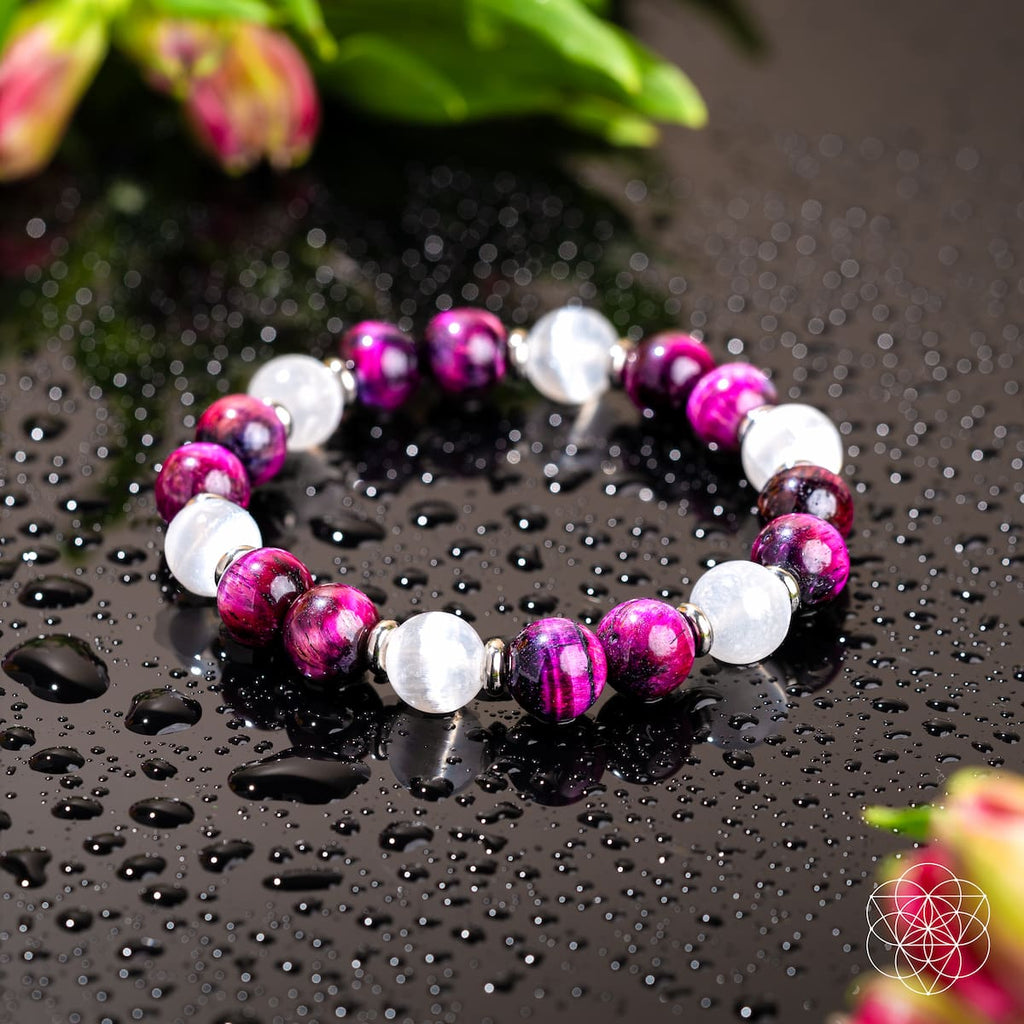Shape Your Future – Pink Galaxy Tiger’s Eye Bracelet - Collective Awakening