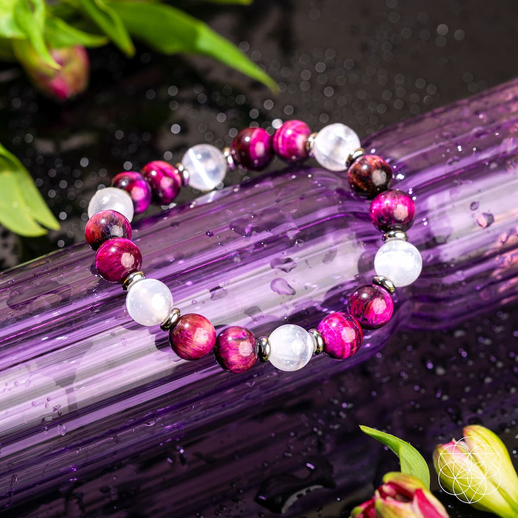 Shape Your Future – Pink Galaxy Tiger’s Eye Bracelet - Collective Awakening
