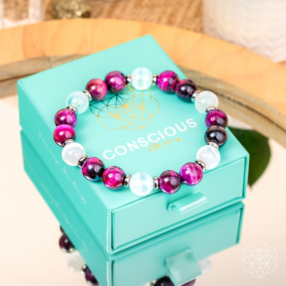 Shape Your Future – Pink Galaxy Tiger’s Eye Bracelet - Collective Awakening