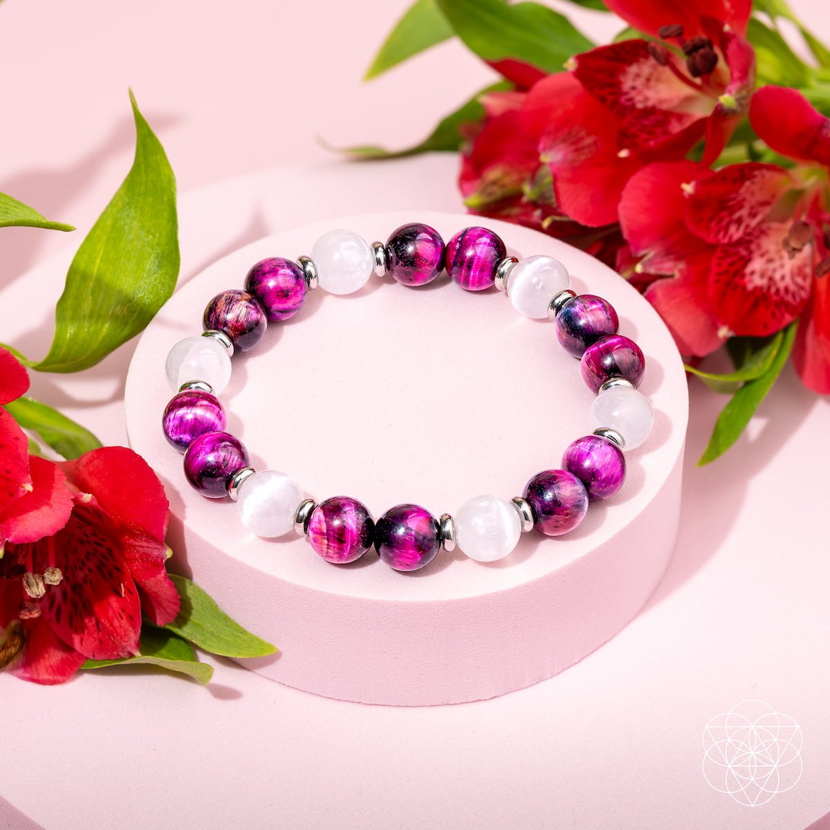 Shape Your Future – Pink Galaxy Tiger’s Eye Bracelet - Collective Awakening