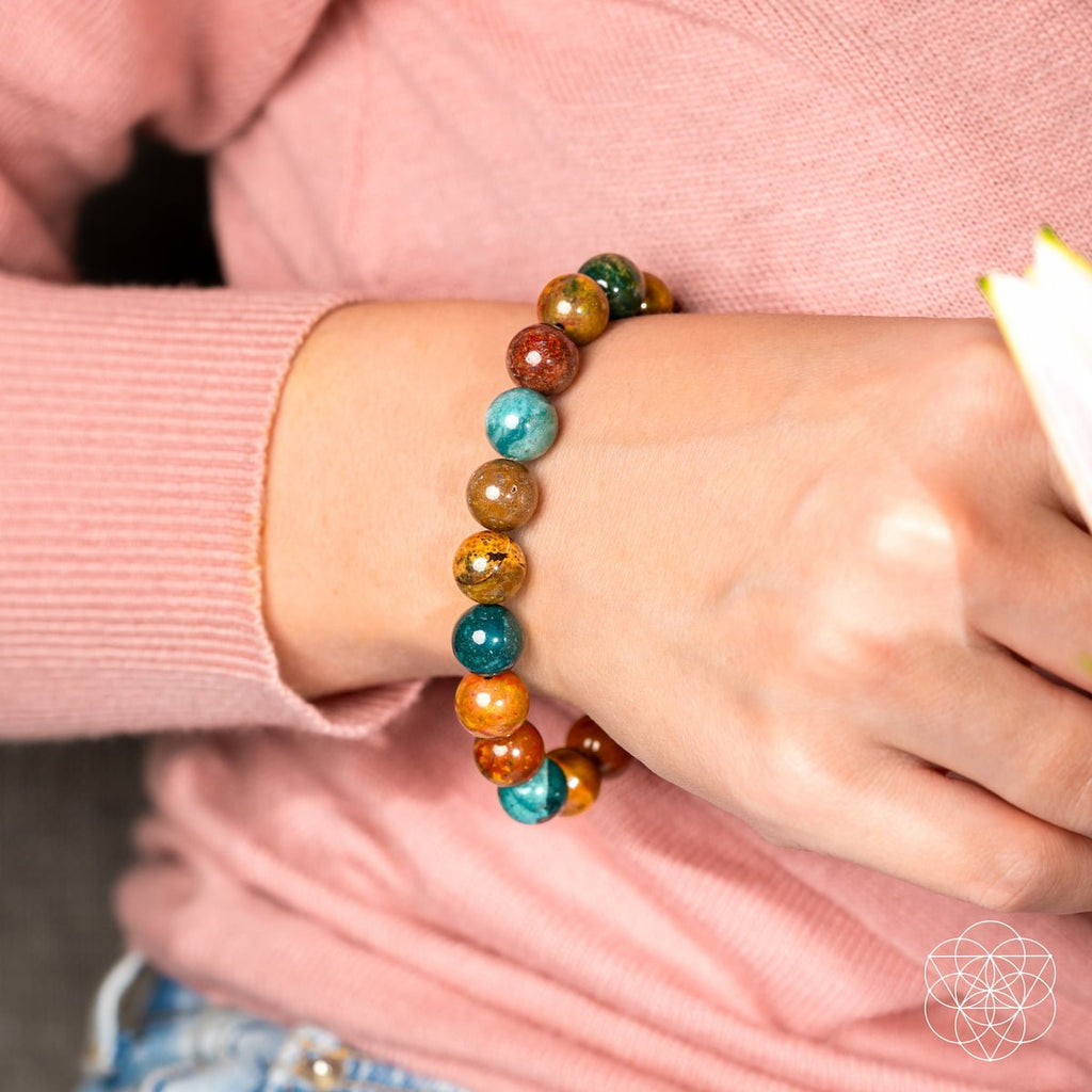 Quiet My Mind – Ocean Jasper Bracelet - Collective Awakening