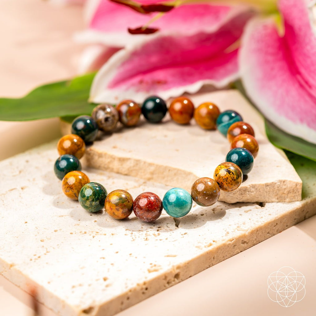 Quiet My Mind – Ocean Jasper Bracelet - Collective Awakening
