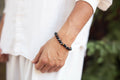 Triple Protection Bracelet WIth Tigers Eye, Hematite, and Obsidian(7.5 inches) - Collective Awakening