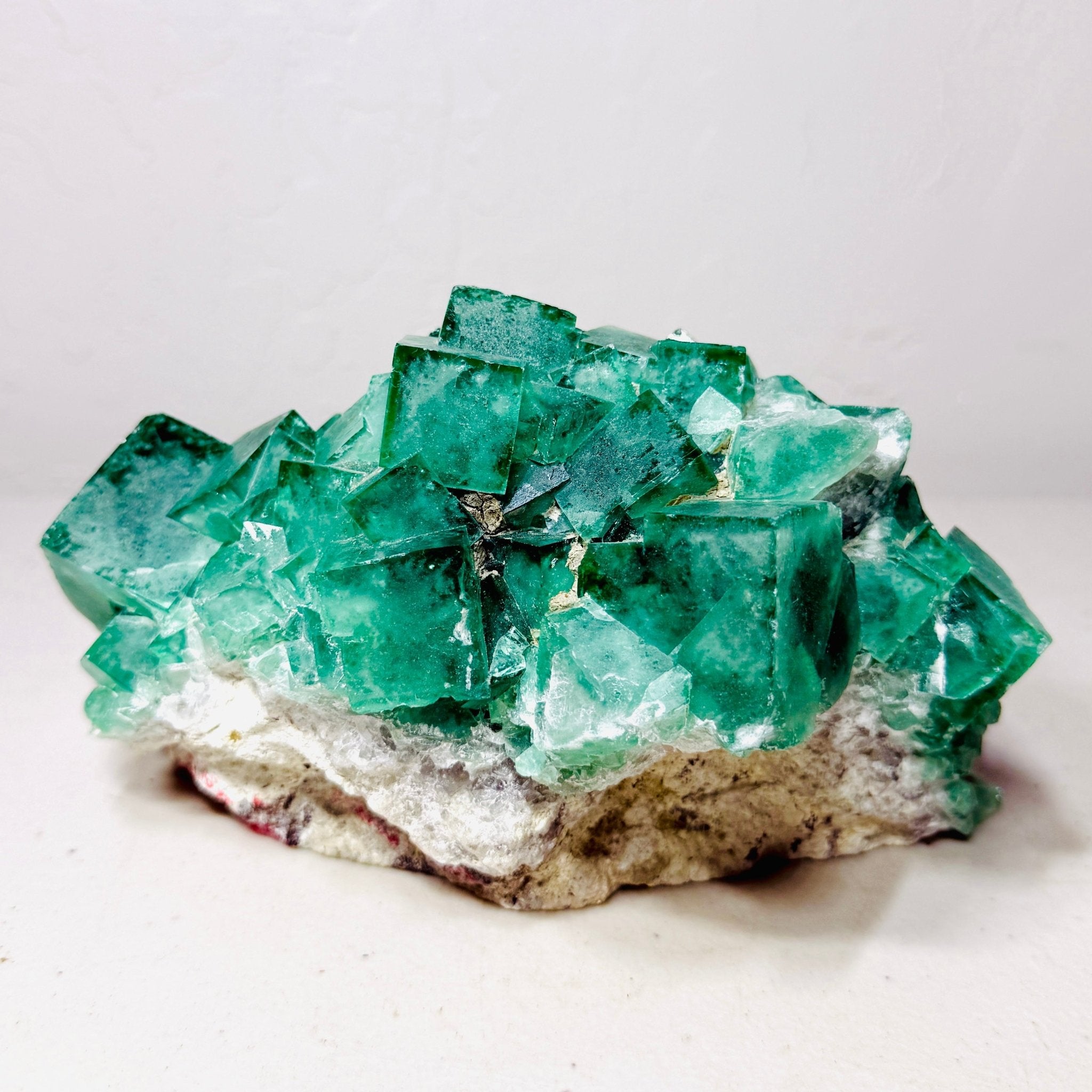 Exceptional Madagascan Green Fluorite Cluster with Well - Defined Cubic Crystals — 4.7 lb Collector Specimen - Collective Awakening
