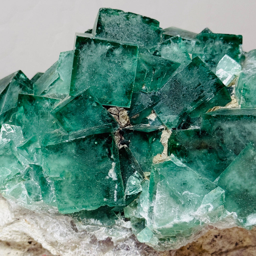 Exceptional Madagascan Green Fluorite Cluster with Well - Defined Cubic Crystals — 4.7 lb Collector Specimen - Collective Awakening