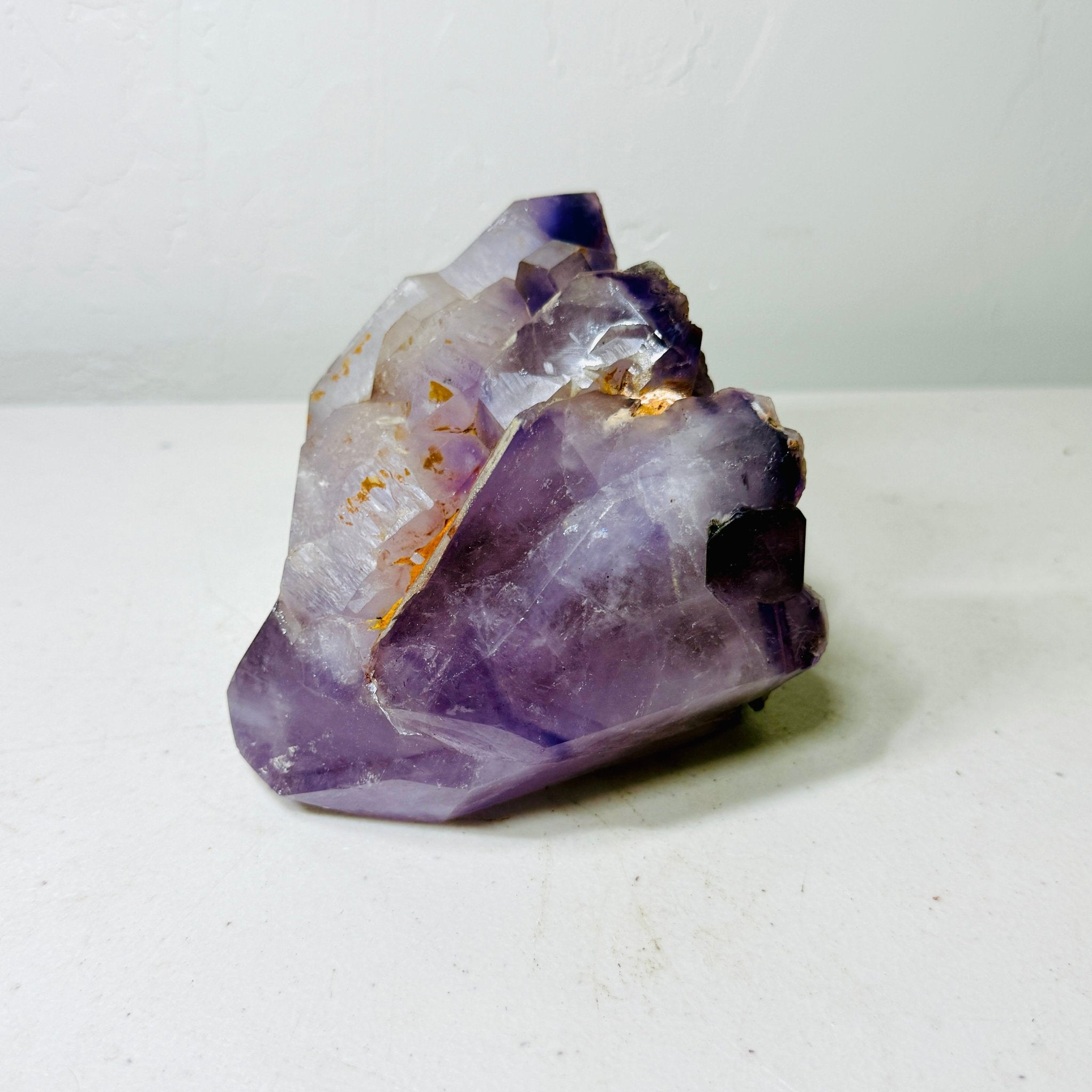 Unique Semi - Rough Amethyst Crystal Freeform with Organic Features & Natural Inclusions – 3.5 lbs - Collective Awakening