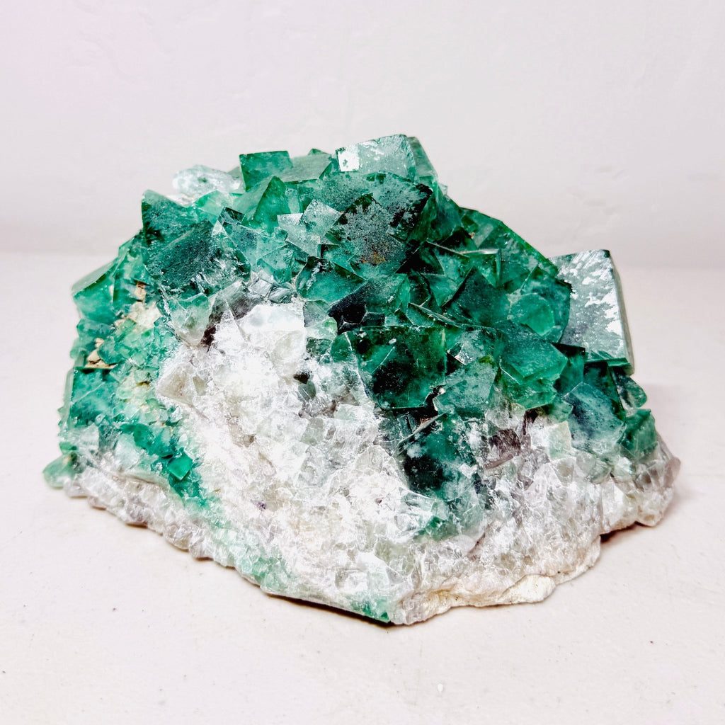 Exceptional Madagascan Green Fluorite Cluster with Well - Defined Cubic Crystals — 4.7 lb Collector Specimen - Collective Awakening