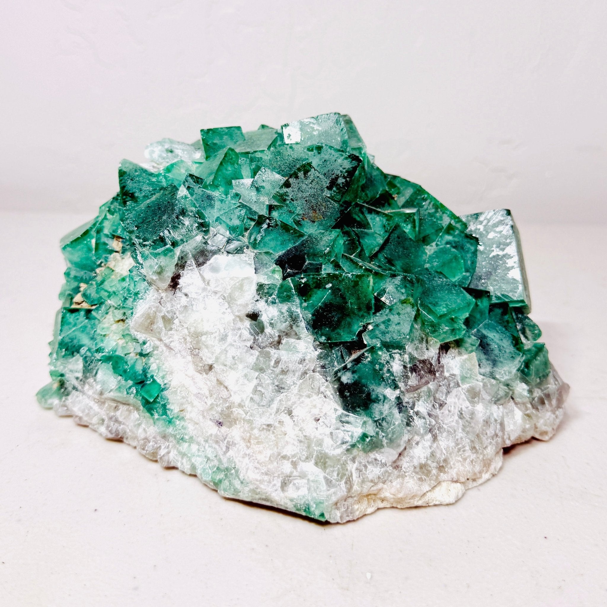 Exceptional Madagascan Green Fluorite Cluster with Well - Defined Cubic Crystals — 4.7 lb Collector Specimen - Collective Awakening