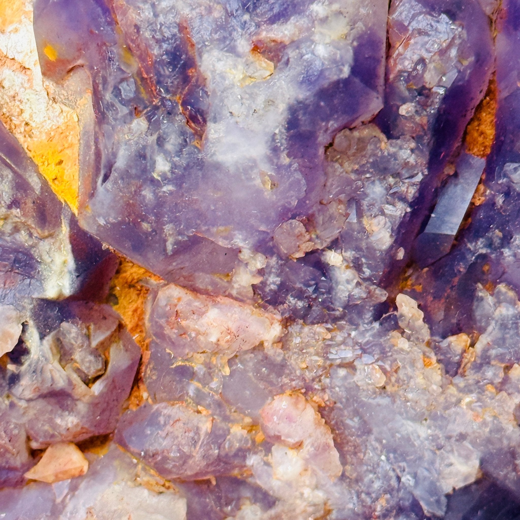 Unique Semi - Rough Amethyst Crystal Freeform with Organic Features & Natural Inclusions – 3.5 lbs - Collective Awakening