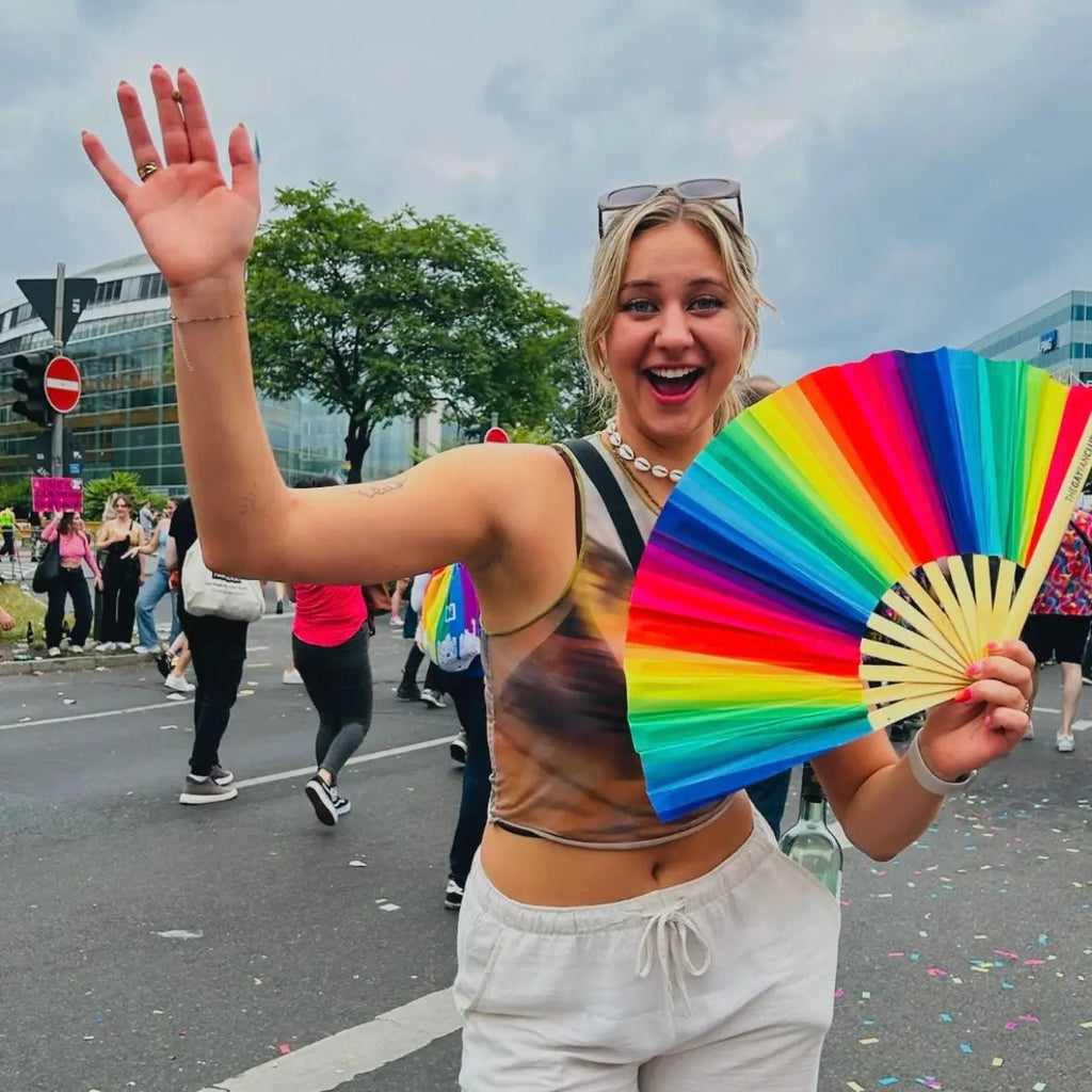 Rainbow Folding Fan - Collective Awakening