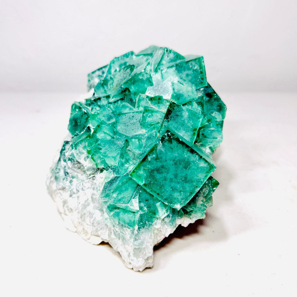Exceptional Madagascan Green Fluorite Cluster with Well - Defined Cubic Crystals — 4.7 lb Collector Specimen - Collective Awakening