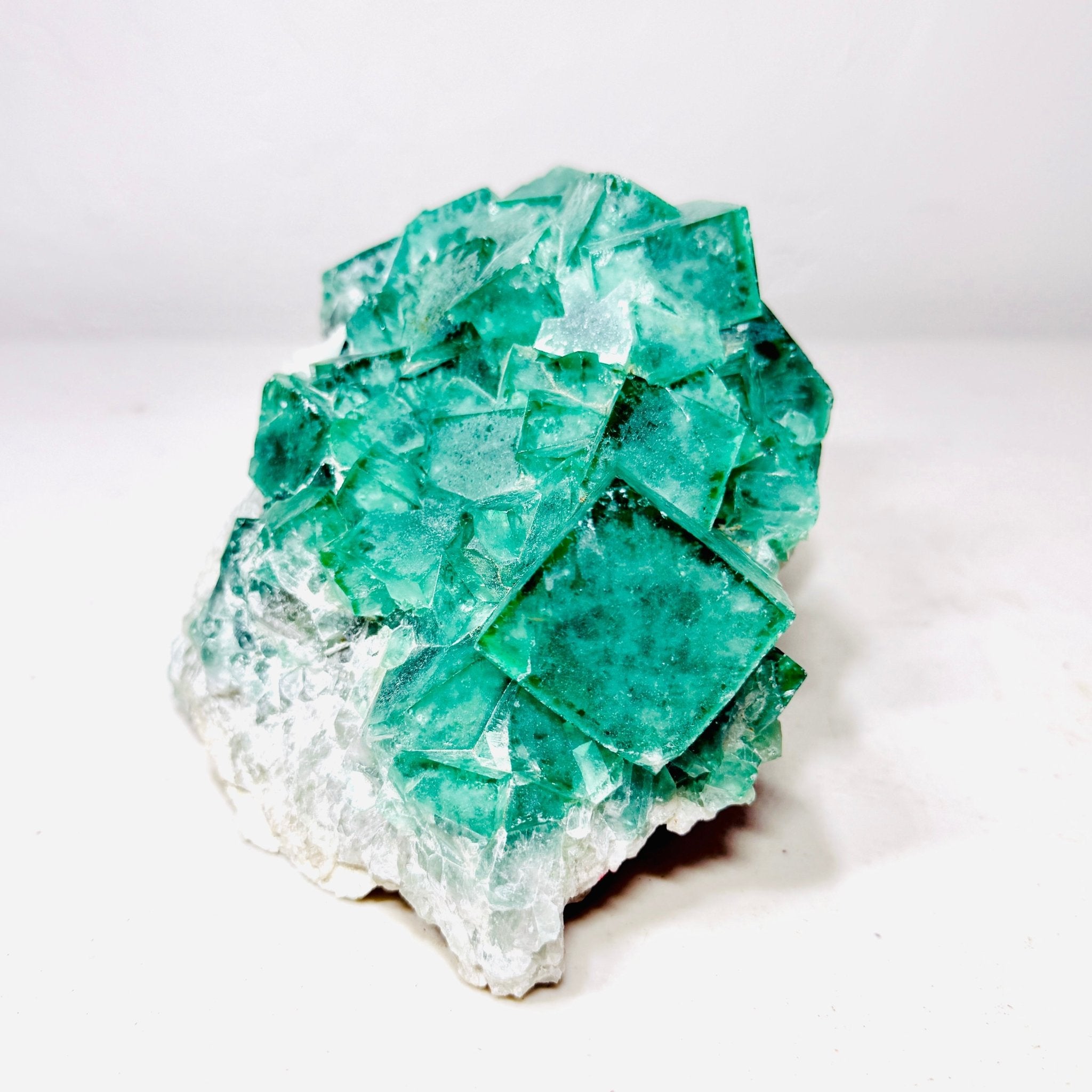 Exceptional Madagascan Green Fluorite Cluster with Well - Defined Cubic Crystals — 4.7 lb Collector Specimen - Collective Awakening